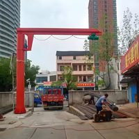 Mini grue à flèche mobile d'atelier de 5 tonnes avec palan électrique, télécommande, composants d'engrenage et de roulement