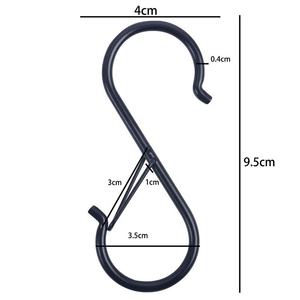 Ganchos colgantes de metal S Hebilla DE SEGURIDAD Ganchos de bloqueo en forma de S <span class=keywords><strong>para</strong></span> dormitorio Cocina <span class=keywords><strong>Plantas</strong></span> Macetas Toallas - Product Image 4