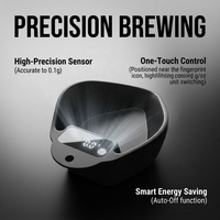 Mini balance à café numérique avec tasse graduée, précision 0,1g, 0,3g-1000g, rechargeable par Type-C, balance pour grains de café