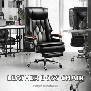 <span class=keywords><strong>Fauteuil</strong></span> de bureau en cuir à dossier haut avec réglage de la hauteur, massage, design ergonomique et roulettes pivotantes - Product Image 3
