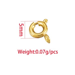 Stainless Steel Spring <strong>Ring</strong> <strong>Clasps</strong> 5mm <strong>Clasps</strong> for Necklace Bracelet Making 18k Gold Plated Spring <strong>Clasps</strong> for Jewelry Making - Product Image 3