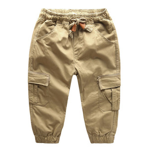 Pantalon décontracté en coton anti-boulochage écoresponsable à 6 poches avec dentelle pour garçons - Product Image 4