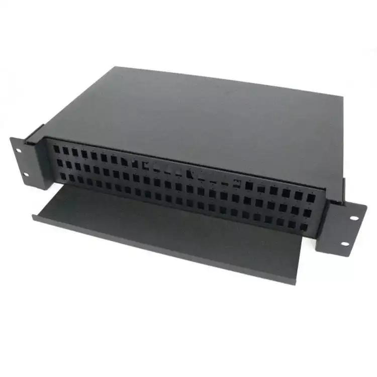 Nuovissimo supporto per Rack a 48 porte SC ODF-Slide altezza 2U 19in ODF Patchpanel in fibra Ftth Boite De Terminaison