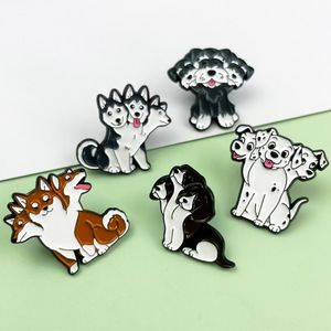 Cerberus <strong>Dogs</strong> Enamel Pins Fun Kawaii Akita Shiba Inu Brooches Bag Hat Lapel Pin Badge Men Women Jewelry Gift for <strong>Dog</strong> Lover <strong>Fans</strong> - Product Image 2