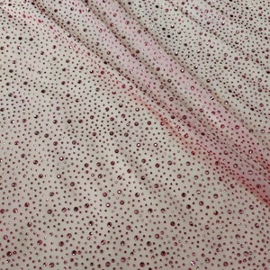 Usine de Guangzhou personnalisé <span class=keywords><strong>Fushia</strong></span> <span class=keywords><strong>rose</strong></span> gelée strass tissu incrusté de diamants garniture en strass - Product Image 4