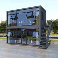Maison conteneur préfabriquée portable de 20 pieds, kit de maisonnette compacte sur remorque, design Asie du Sud-Est, garantie 5 ans
