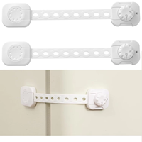 Loquets de sécurité en plastique pour enfants, verrous adhésifs réglables pour armoires, placards, tiroirs, fours et portes de toilettes
