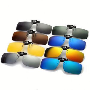 Gafas de Sol Polarizadas con Clip, Unisex, con Logotipo Personalizado, Protección UV400, Cuadradas, Venta al Por Mayor - Product Image 1