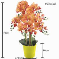 Plantes d'orchidées artificielles en pot en PE de grande qualité pour la décoration de bureau du Nouvel An chinois, écologiques, pour usage intérieur