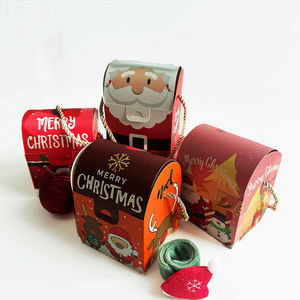 Carpetas creativas de cartón Kraft de diseño de manzana con temática navideña para regalos de dulces Embalaje en Nochebuena - Product Image 1