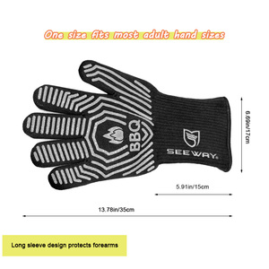 Gants de protection <span class=keywords><strong>pour</strong></span> les avant-bras Seeway à manches extra longues, professionnels, résistants à la chaleur, <span class=keywords><strong>pour</strong></span> barbecue, <span class=keywords><strong>four</strong></span>, modèle 932F - Product Image 5