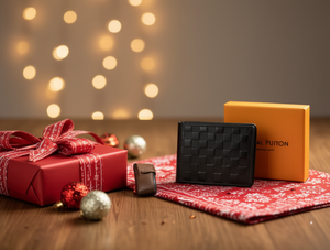 Portafoglio da Uomo in Pelle con Design Intrecciato, Set Regalo in Confezione - Art-18010 - Product Image 2