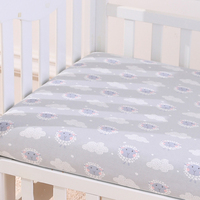 Draps de berceau en coton bambou imprimés sur mesure pour bébé Draps de lit pour bébé super doux OEM