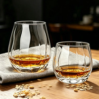 Verre à eau sans pied, verre à bière, verre highball, verre tumbler, design rayé créatif Ocean Hotsale, 260ml, 360ml, 380ml, vente en gros