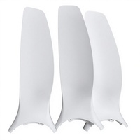 Ventilateur de plafond LED intelligent de 52 pouces en plastique, ventilateur de plafond DC avec lumière LED, télécommande/WIFI, moteur en cuivre, ventilateur domestique écoénergétique