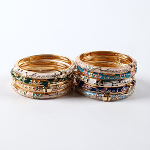Pulsera <span class=keywords><strong>de</strong></span> Aleación Chapada en Oro con Diseño Floral Vintage para Mujer, Joyería Inspirada en la Ciudad Prohibida, Tendencia Nacional para Chicas, Marca - Product Image 1