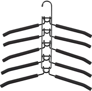 MAOS Hanger supplier laundry hanger and rack space saving 5 layer Metal clothes Trouser Hangers