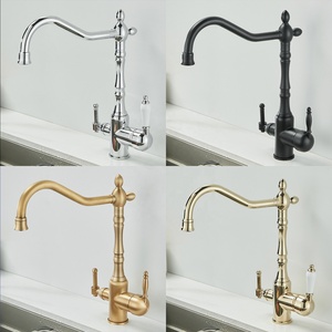 Azeta Kitchen Mixer Taps With Sprayer Classic Rotatable European Luxury Brass Kitchen AT9968 Kitchen - Product Image 1