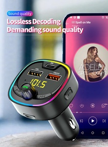 Car Kit QC3.0 PD 18W Type C USB Car Charger Wireless Handsfree Calling FM Transmitter Modulator Car Mp3 <strong>Player</strong> BT5.0 - Product Image 4