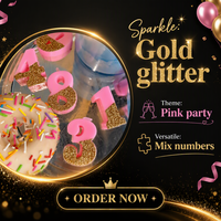 Bougie d'anniversaire rose en paraffine avec chiffres, décoration de gâteau, bougie numérique scintillante pour les fêtes d'anniversaire des filles, table de desserts