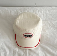 Cappello Militare Personalizzato in Cotone Lavato con Logo Ricamato e Bordo Bordato, Unisex