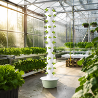 Système de tour hydroponique à 13 étages pour serre, tour de plantation verticale avec circulation d'eau pour les légumes