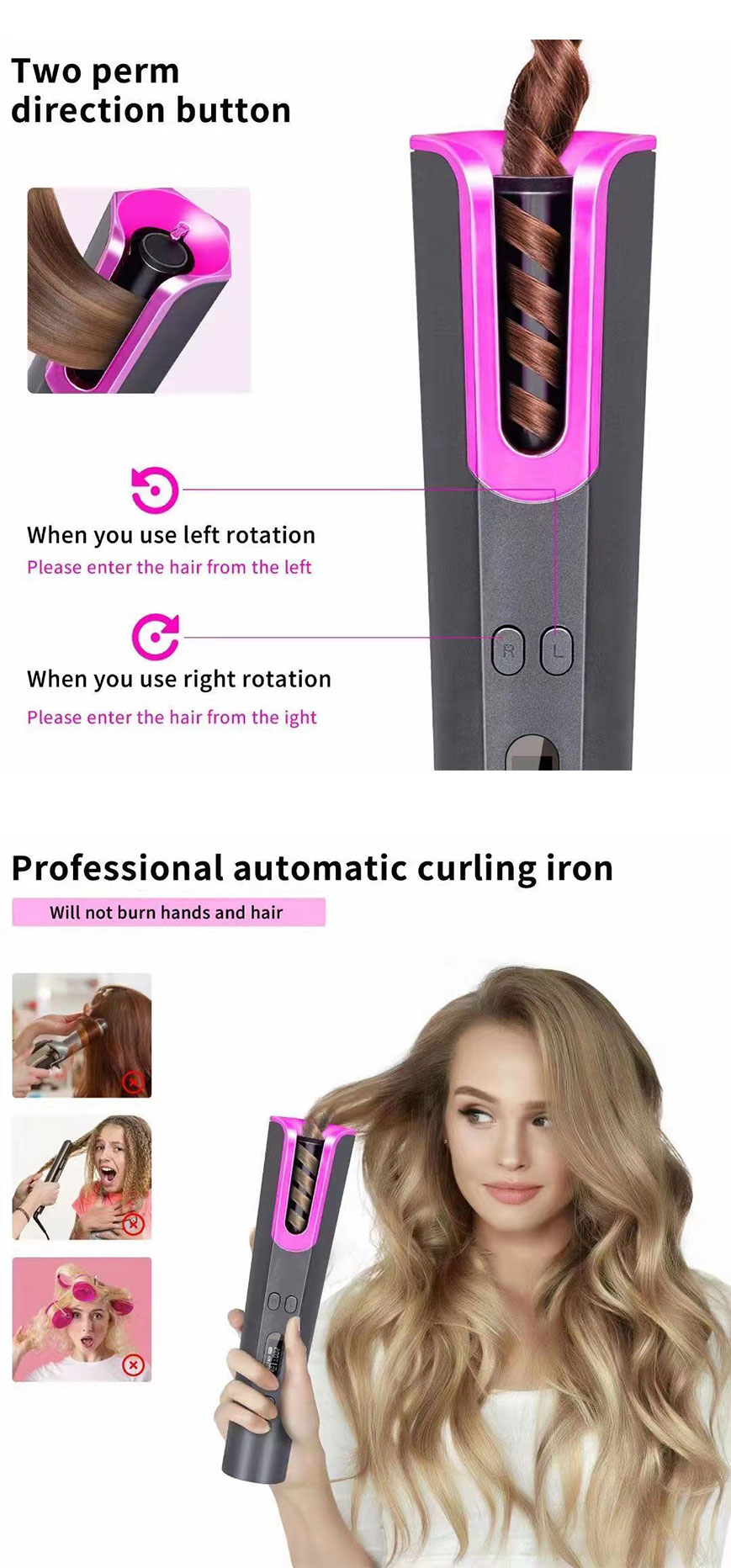 Large Best Types Of Hair Curl Curly Curler Tool Machine Roller Rollers Crimping Crimp Deep Beach Waves Wave Crimper Waver