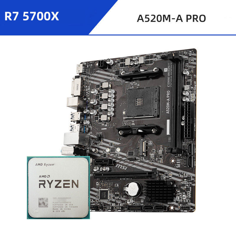 เอเอ็มดี ไรเซน 7 5700X + เอ็มเอสไอ เอ520เอ-เอ โปร ดี4