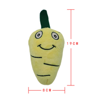 Vente en gros de légumes farcis personnalisés pour animaux de compagnie Jouets à mâcher mignons et amusants pour brocoli et carottes Jouets pour chiens en peluche douce et agréable