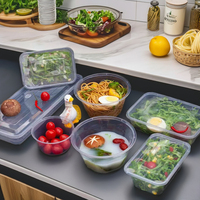 Lunch Rechthoekige Ronde Plastic Afhaallocatie Fruitverpakkingen Verse Snelle Dikke PP Voedselcontainers