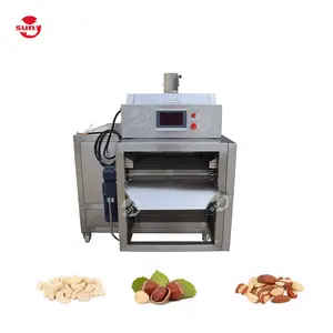 Tự động điện khí hạnh nhân hạt điều Hazelnut đậu phộng rang xay nhà sản xuất nhỏ continuiuous Nut rang Máy Giá thương mại - Product Image 3