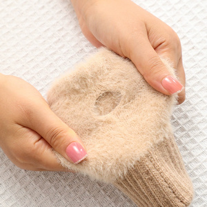 Longs <span class=keywords><strong>gants</strong></span> demi-doigts solides <span class=keywords><strong>pour</strong></span> femmes <span class=keywords><strong>pour</strong></span> l'écriture d'<span class=keywords><strong>hiver</strong></span> conduite bureau tricot écran tactile chauffe-mains - Product Image 6