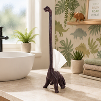 Étagère multifonctionnelle en fonte de fer, design créatif, motif animal ou dinosaure, bronze vintage, moderne et durable, pour la maison et la cuisine - Vente chaude