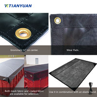 Bâche de conteneur de 10'6" x 26' en PVC enduit de vinyle imperméable pour garçons et filles, utilisation extérieure, pour camions à benne basculante et systèmes de bâches roulantes
