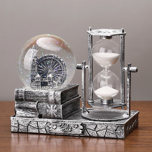 Hiện đại tháp đồng hồ cát hẹn giờ pha lê bóng âm nhạc hộp thân thiện với môi chất lượng cao nhựa vuông Máy tính để bàn trang trí sinh viên sinh nhật - Product Image 3