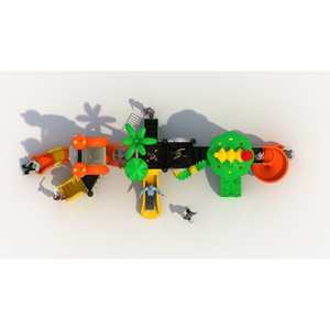 Precio barato Parques infantiles al aire libre para niños Aventura al aire libre <span class=keywords><strong>Land</strong></span> Playground Playhouse con tobogán de plástico para la venta - Product Image 2