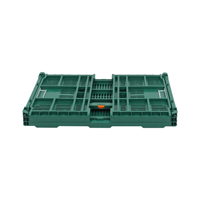 Caisse pliable JOIN Green, robuste, en plastique, empilable avec poignées, pour la logistique d'entrepôt