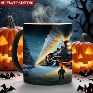 Interactive Color Changing Hot Drink Mug Frosted Black 11oz <b>Ceramic</b> Heat Sensitive Magic <b>Cup</b> - Product Image 6