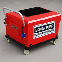 Pompe à vis à béton 8m³/h, petite machine électrique pour le coulage de colonnes structurelles secondaires avec tuyau de convoyage