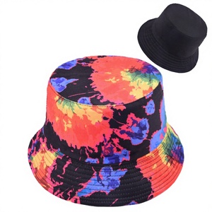 หมวกบักเก็ตชายหญิงลายดอกไม้สไตล์วินเทจผ้าฝ้ายใส่ได้สองด้านสำหรับฤดูร้อน ส่งเร็ว ขายส่ง - Product Image 2