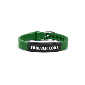 Ywganggu Custom Jewelry Forever Love Silicone <strong>Bracelet</strong> Unisex Laser Stainless Steel Family <strong>Gift</strong> Personalised <strong>Wristband</strong> - Product Image 5