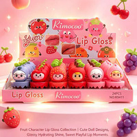Baume à lèvres liquide Rimocoo Long Laeting en forme de cornet de crème glacée, design gâteau de dessin animé, nourrissant, hydratant, brillant et aqueux pour femmes
