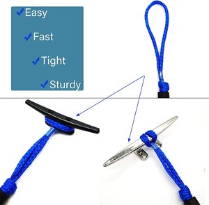 5 feet Botepon 2-Piece Dock Line Bungee Cords Essential Boat Accessories for Men Great Boating Gifts - Product Image 5