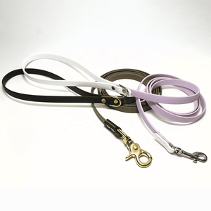 Tali hewan peliharaan lapisan karet tebal timah garis panjang Bio warna unik sesuai pesanan kerah dan tali anjing Schutzhund/tangan Pvc dapat disesuaikan - Product Image 4