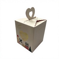 Boîtes en papier de Noël jetables personnalisées en gros avec fenêtre transparente pour l'emballage de gâteaux et de cadeaux de boulangerie