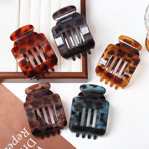 Nouvelle pince <span class=keywords><strong>à</strong></span> cheveux carrée avec griffe en forme d'arc en matériau PC transfrontalier <span class=keywords><strong>à</strong></span> la tête arrière - Product Image 4