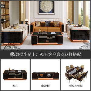 कारखाने उच्च गुणवत्ता वाले चमड़े के सोफे की पेशकश करते हैं आधुनिक सोफे लिविंग रूम फर्नीचर बिक्री के लिए नया सोफा सेट - Product Image 3