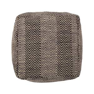 DB Barracuda Pouf artisanal en coton marron et beige Chaise élégante Design - Product Image 4