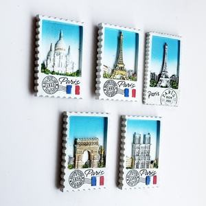 Magnete Souvenir da viaggio Stereo creativo francese punto di riferimento <span class=keywords><strong>parigi</strong></span> promozionale con messaggio adesivo magnete frigo - Product Image 2