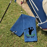 Serviette de golf avec clip d'accessoires, super absorbante, séchage rapide, douce, écologique, en tissu écossais, pour clubs et balles de golf